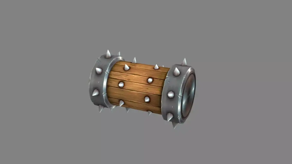 Game Trap - Cartoon Rolling Wood Low-poly 3D model