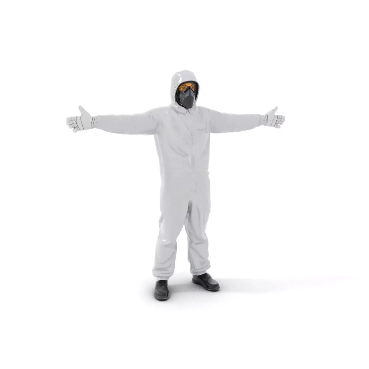 Silver Hazmat Suit model pack Low-poly 3D model