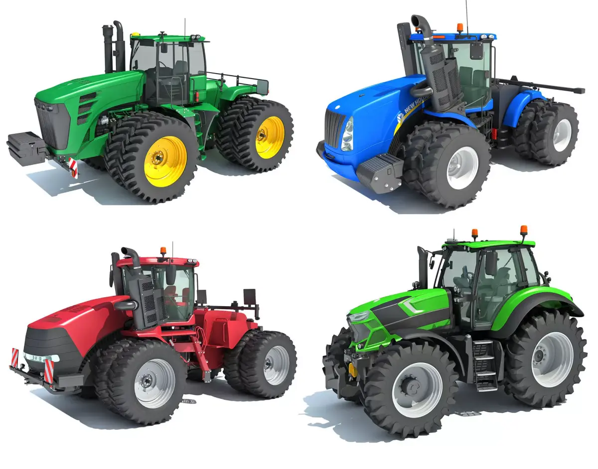 Farm Tractor Collection 3D Model Pack