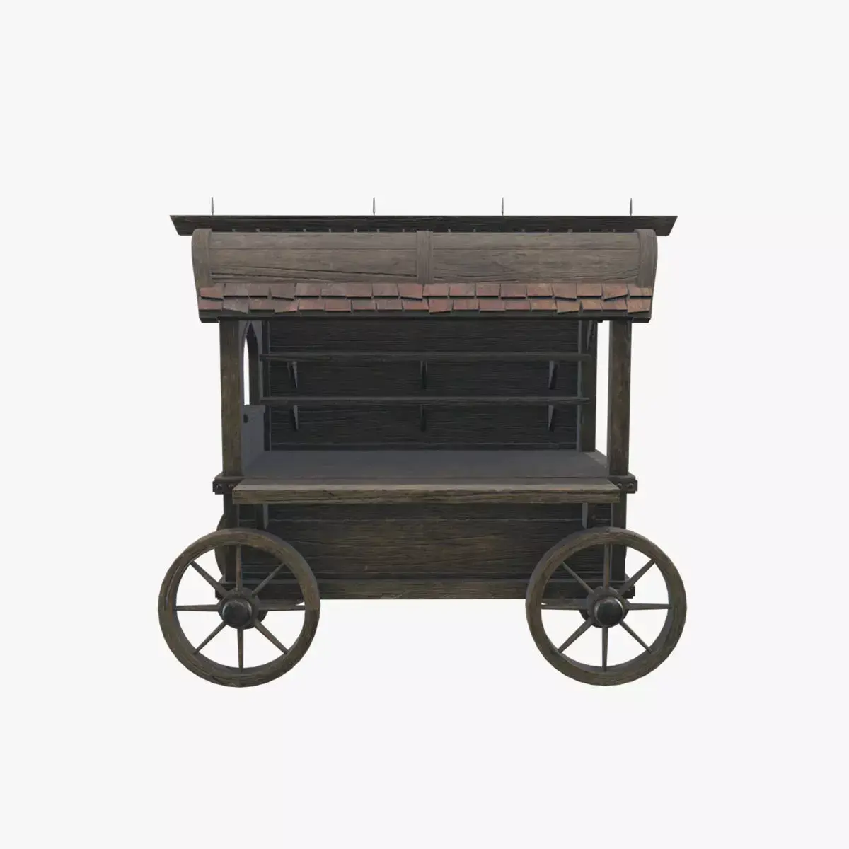 Medieval Cart V11 Low-poly 3D model