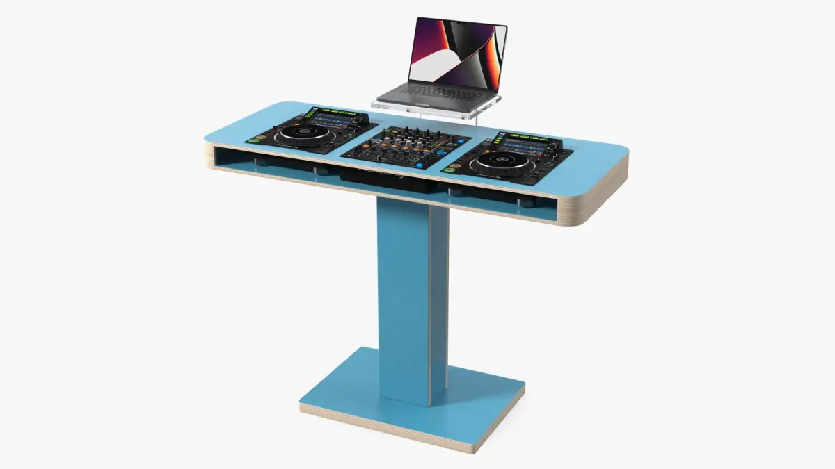 Blue DJ Booth 3D model