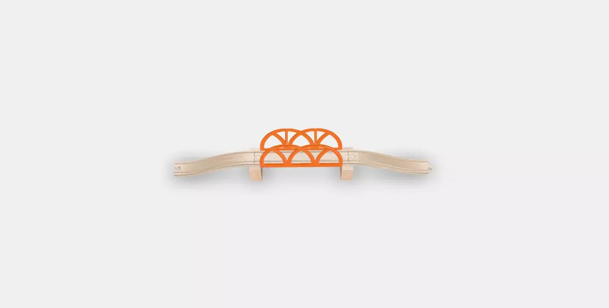 LILLABO 5-piece train bridge set Low-poly 3D model