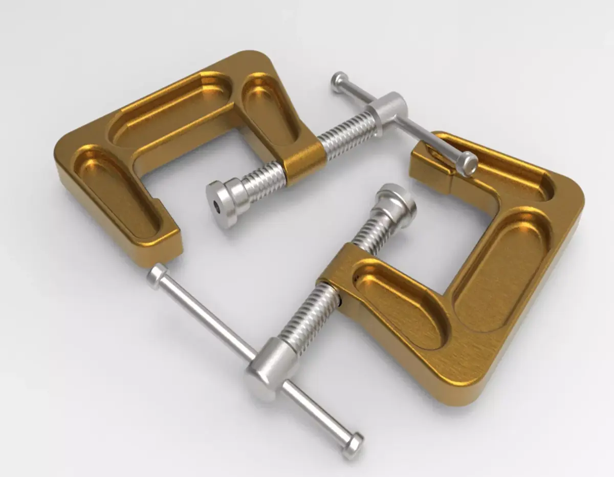 C-Clamp clamp with screw 3D model