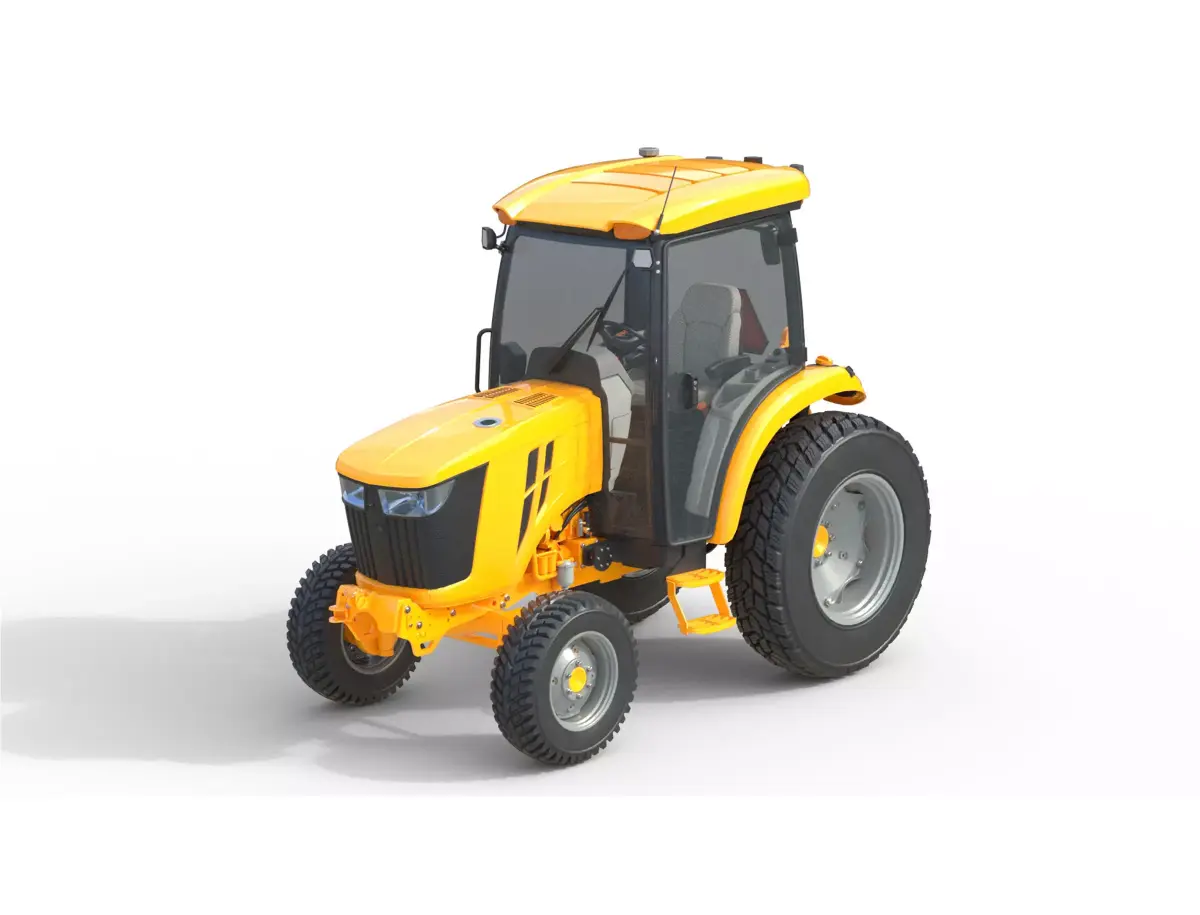 Compact Utility Tractor Low-poly 3D model