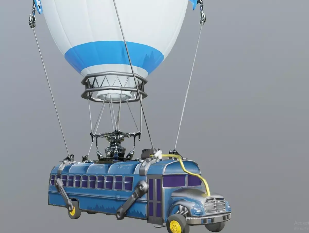 flying bus 3D model
