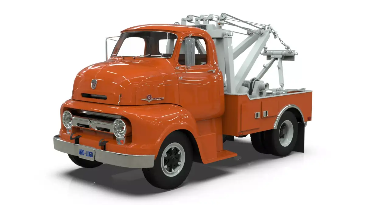 Vintage COE Tow Truck with Holmes 750 Wrecker  3D model