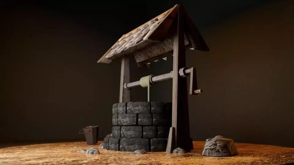 Realstic Water Well Low-poly 3D model
