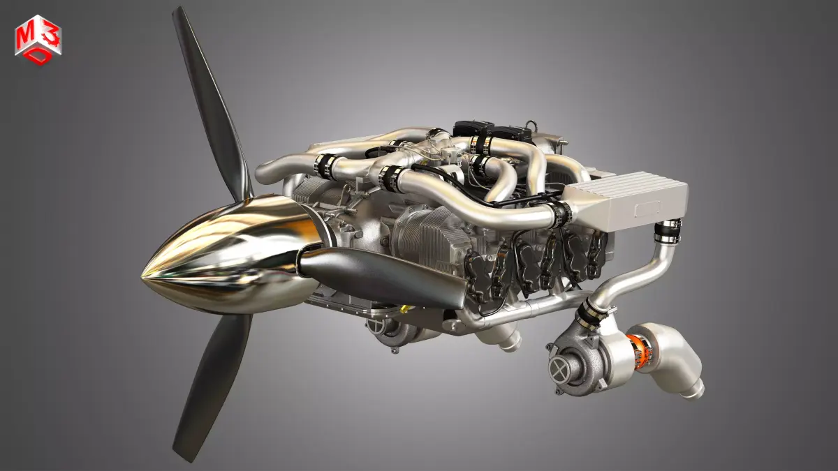 Continental IO 550 Aircraft Engine 3D model