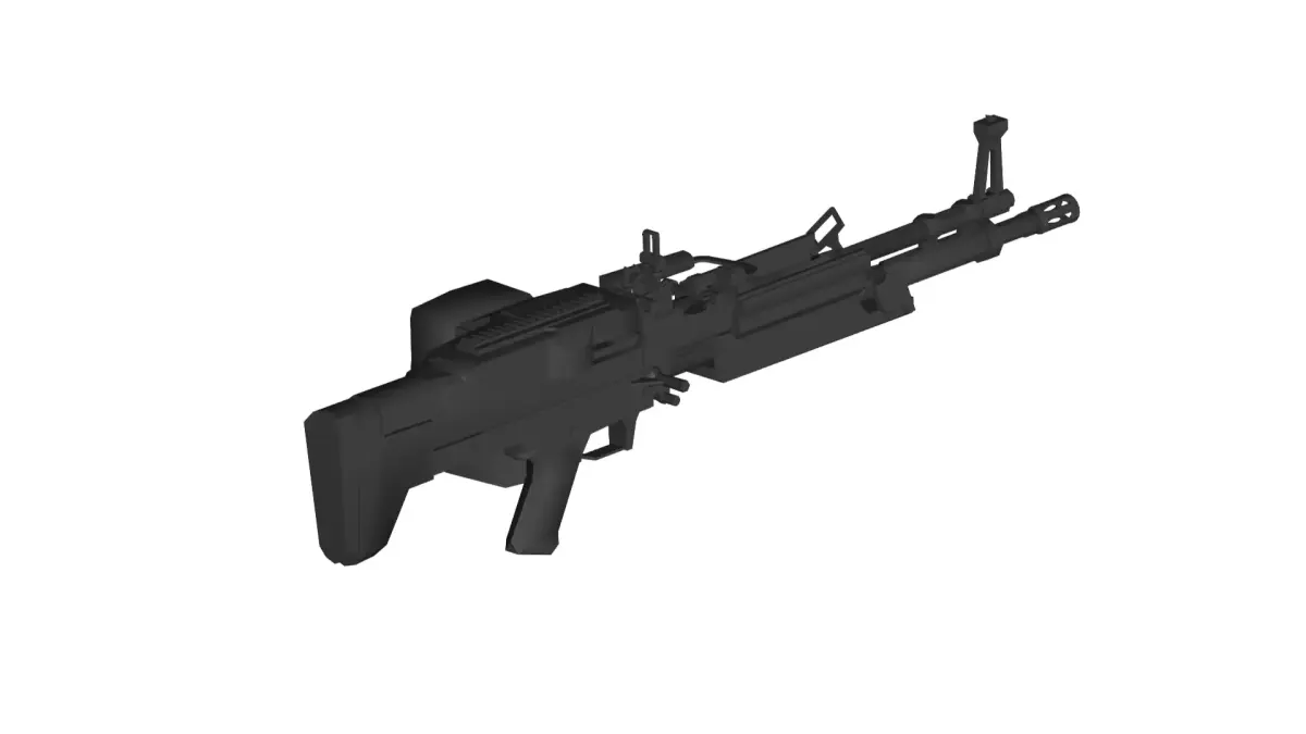 M60 machine gun 3D model get