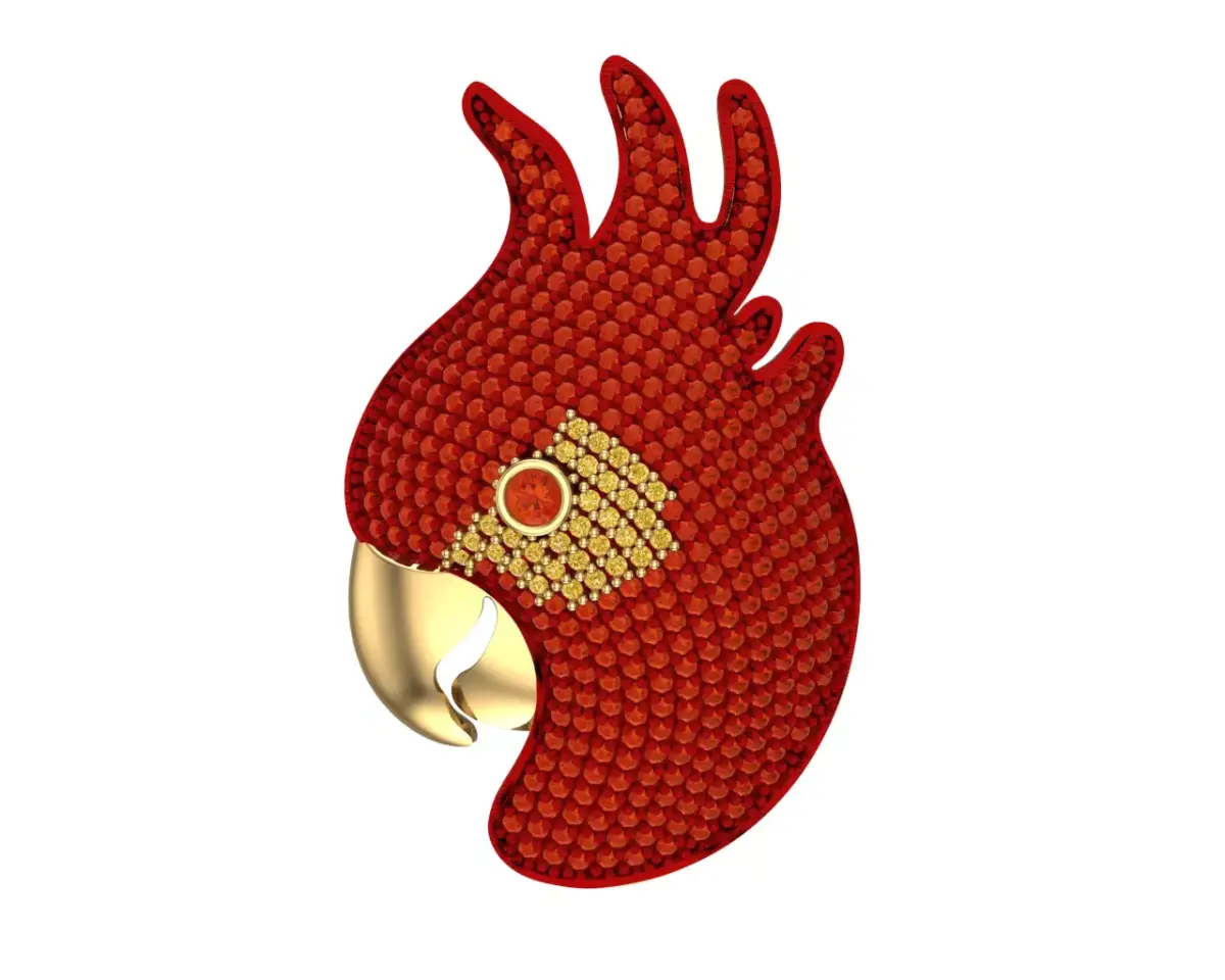 parrot necklace 3D model