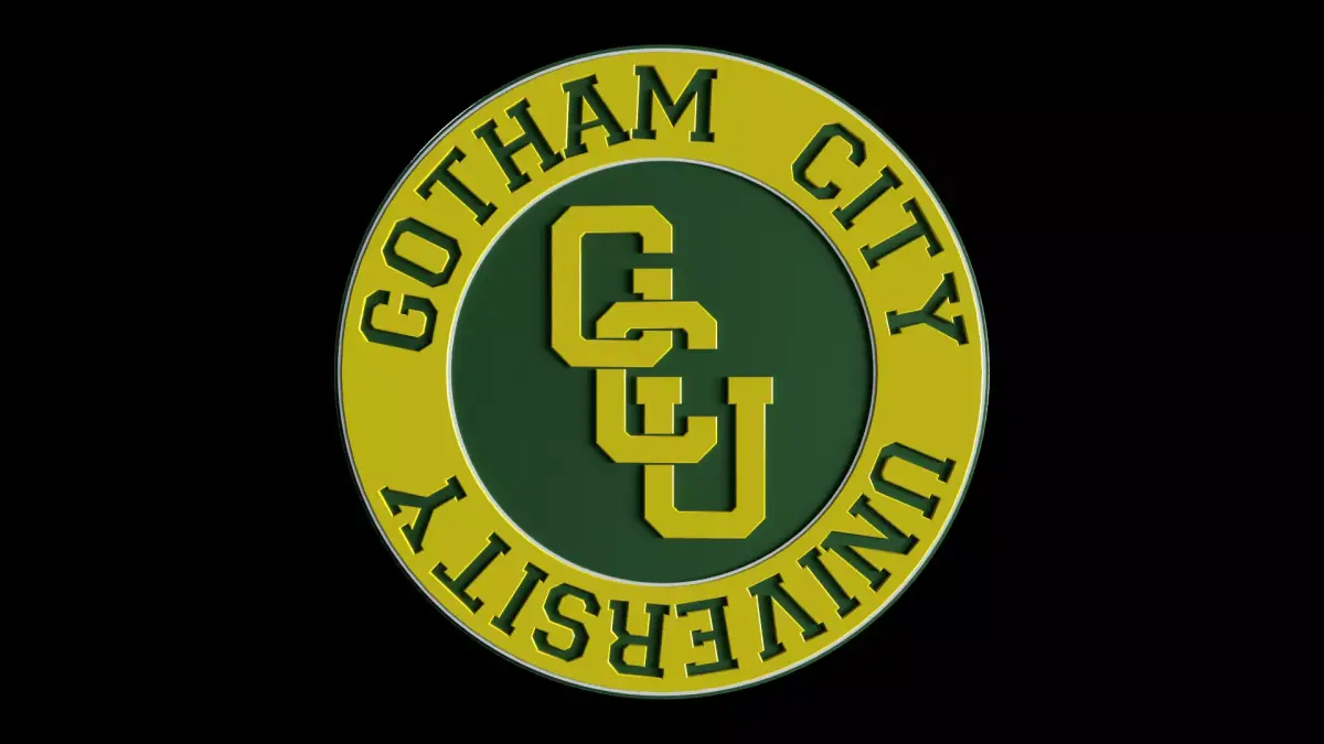 Gotham city university logo 3D model 3D model