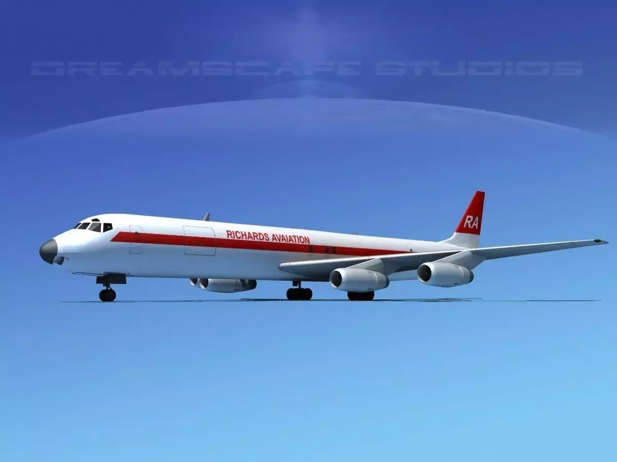 Douglas DC-8-63F Richards Aviation 3D model