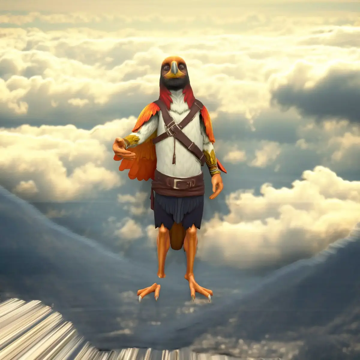 Eagle Warrior Character model pack Low-poly 3D model