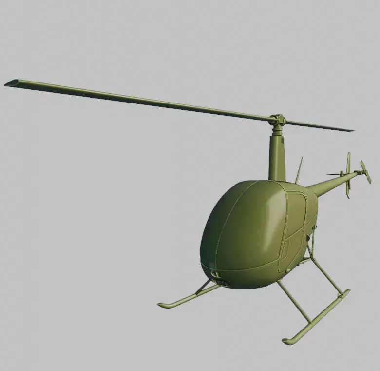 Robinson R22 ready for 3D printing - Hight Detailed 3D print model