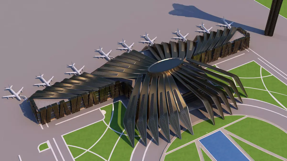 0192 - Airport Building 3D model