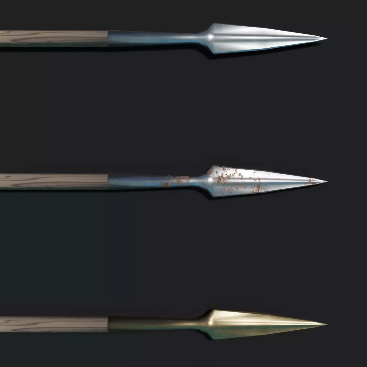 Greek Dory Spear Low-poly 3D model