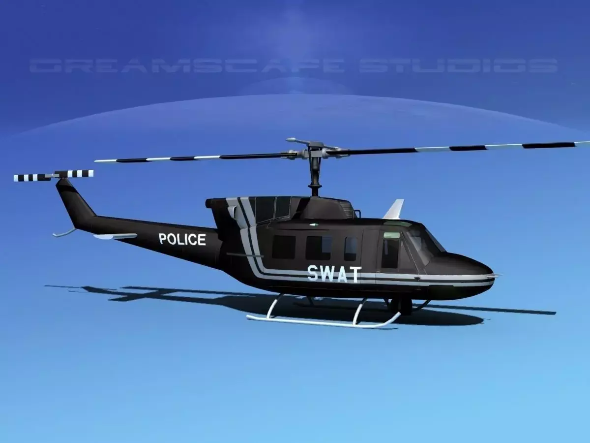 Bell 212 V06 Police SWAT 3D model