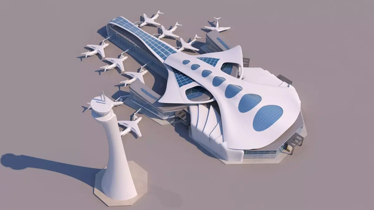 0197 - Airport Building 3D model