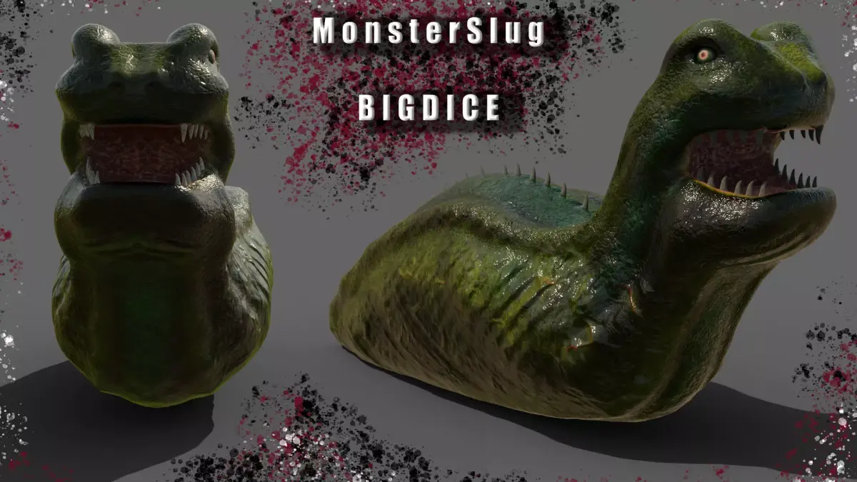 Monsterslug Lowpoly Engine Ready  Low-poly 3D model