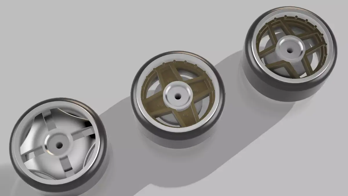 Classic JAPAN wheels set in HW scale 3D print model
