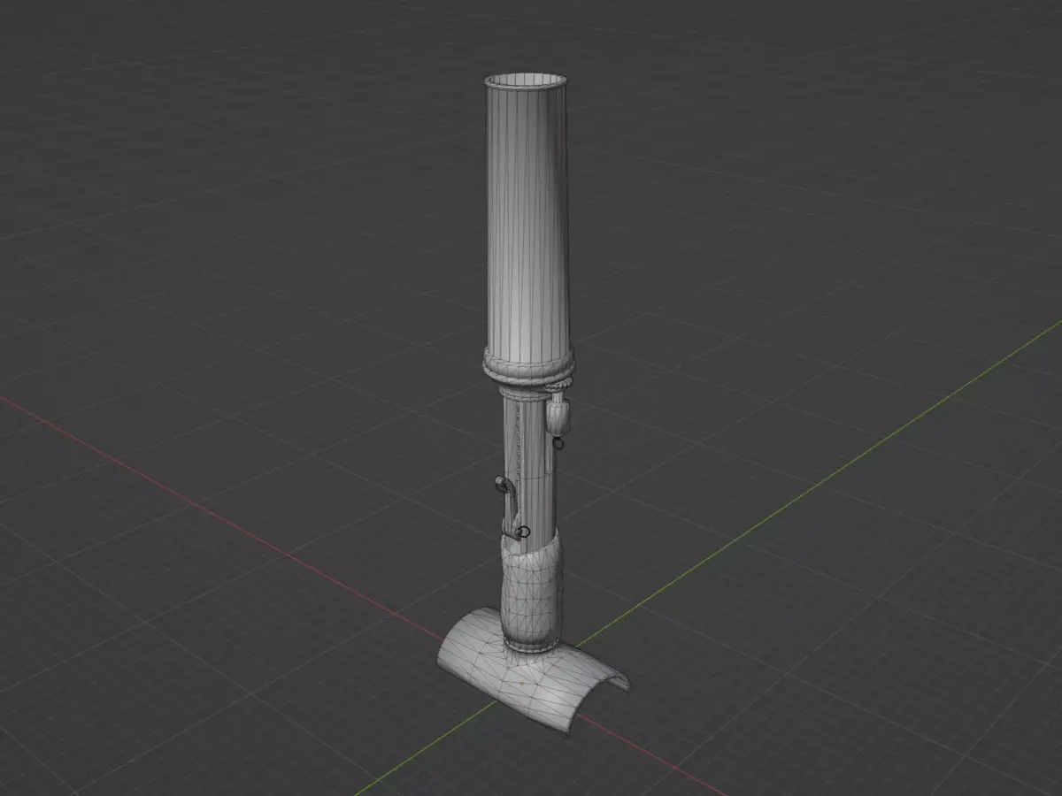 Type 89 grenade discharger Low-poly 3D model