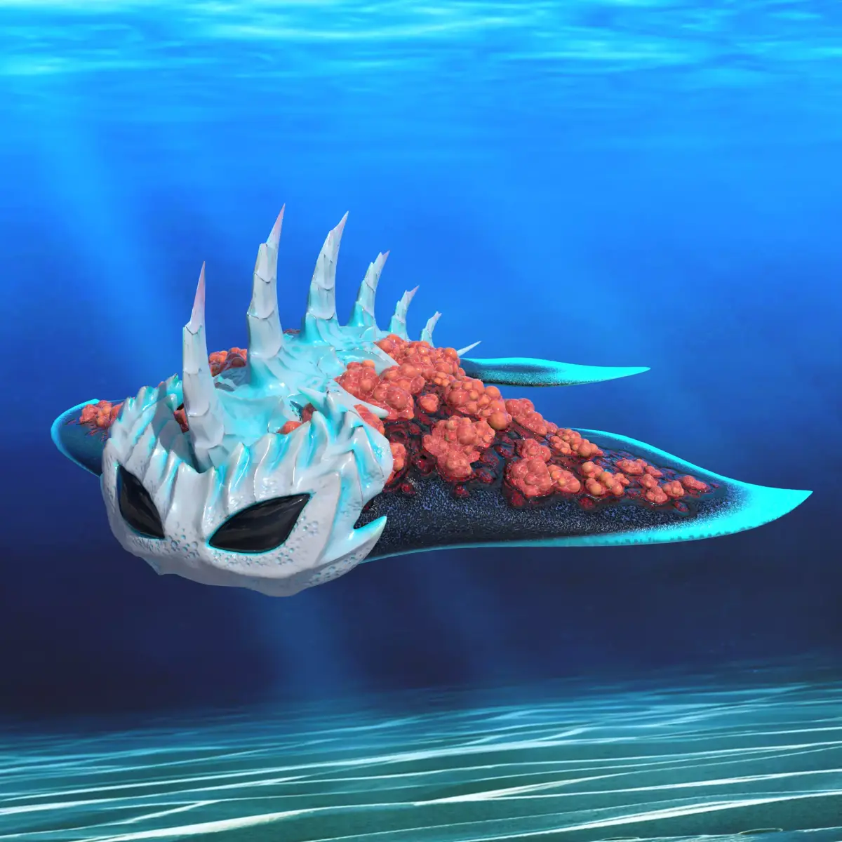 Stingray Low-poly 3D model 4