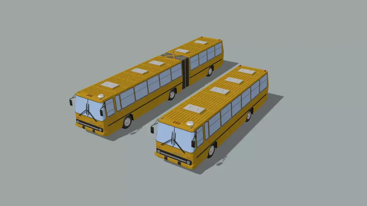 set of urban passenger transport IKARUS 3D model