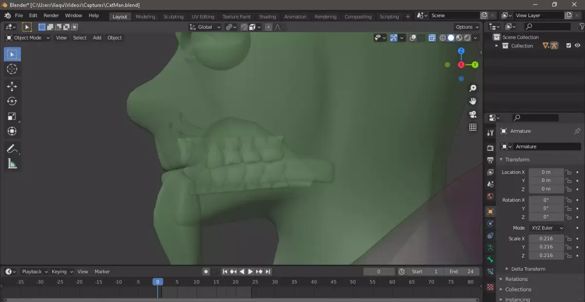 CatMan or WhitePanther Free low-poly 3D model