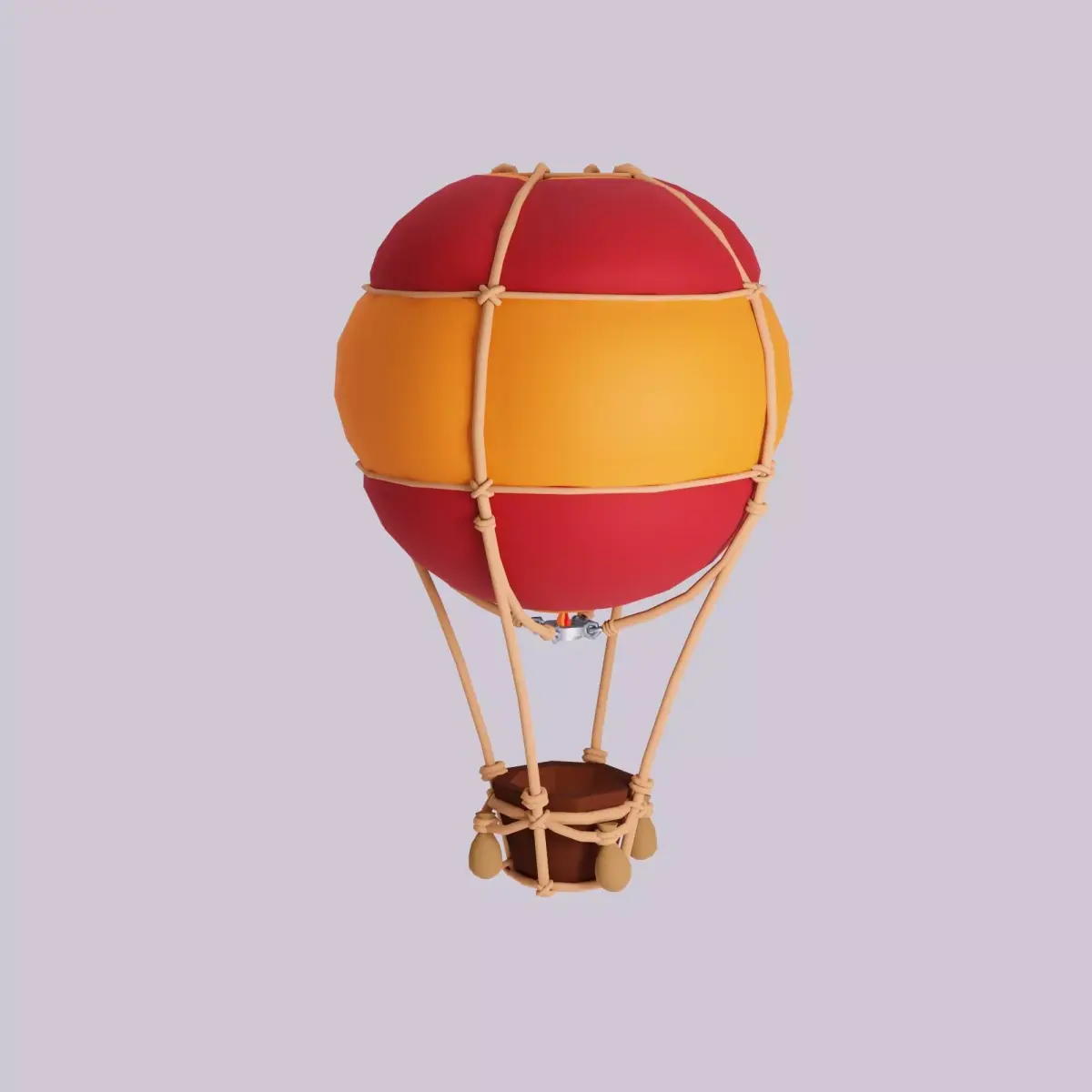 Air Balloon Low-poly 3D model