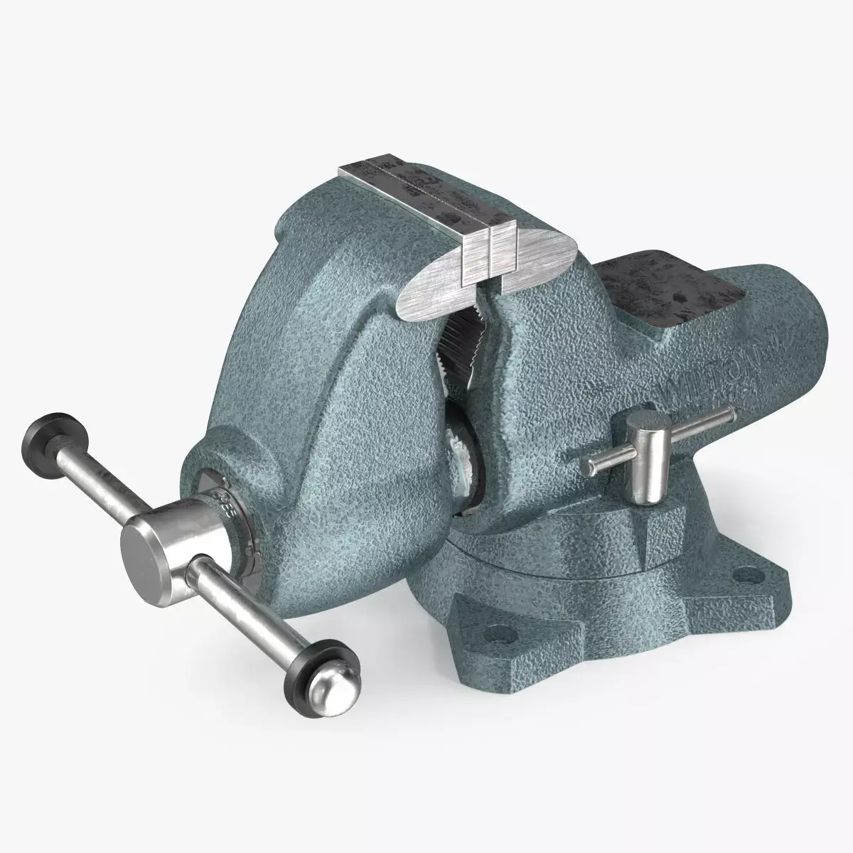 Wilton Pipe and Bench Vise Rigged 3D model