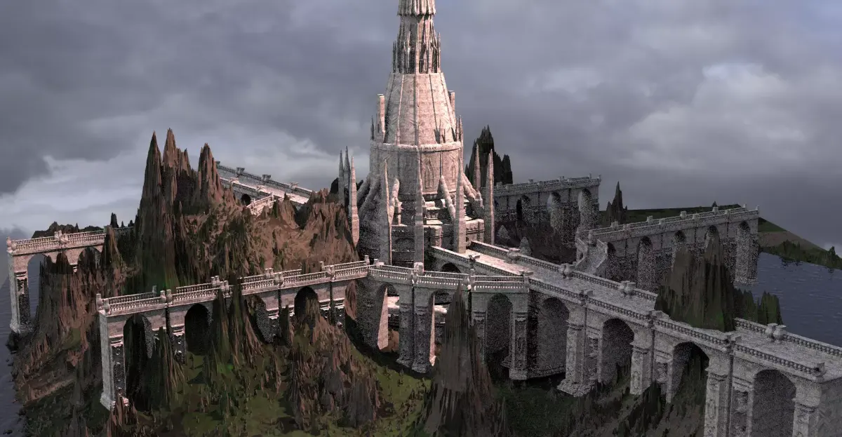 Narnia Mountains Castle 5 3D model