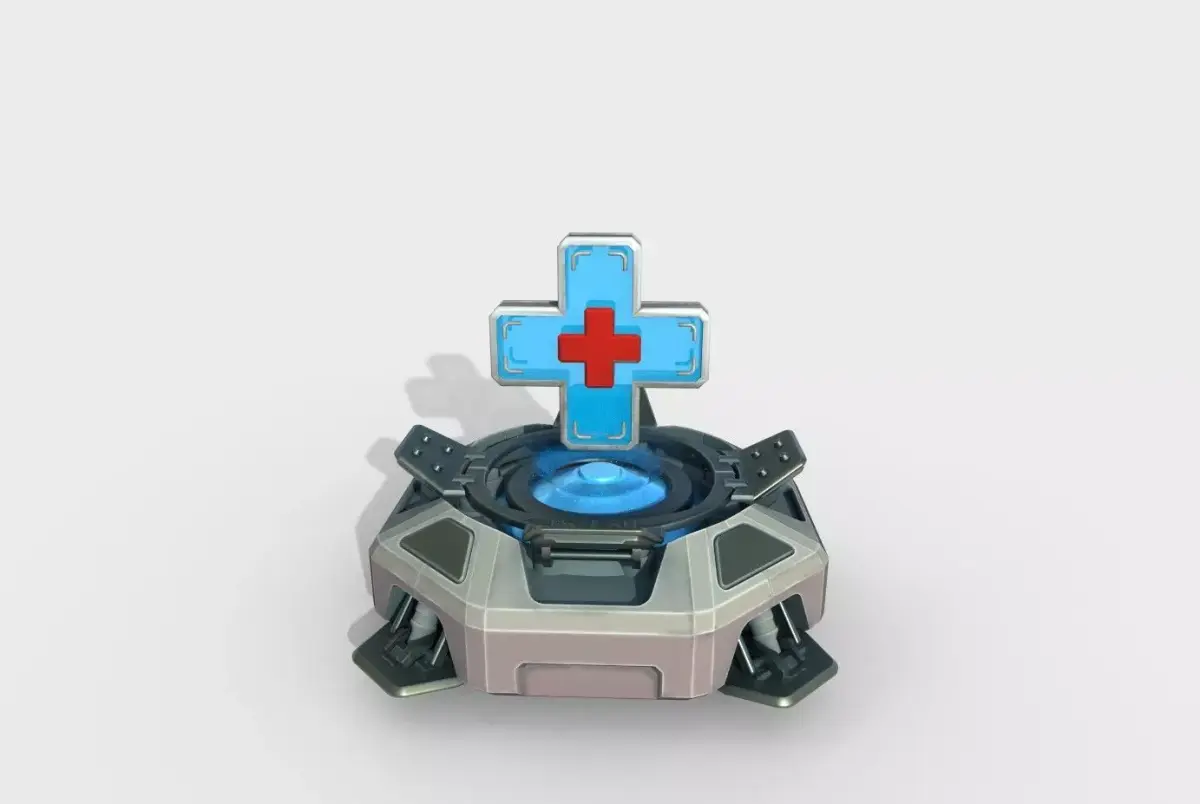 Medical kit Low-poly 3D model
