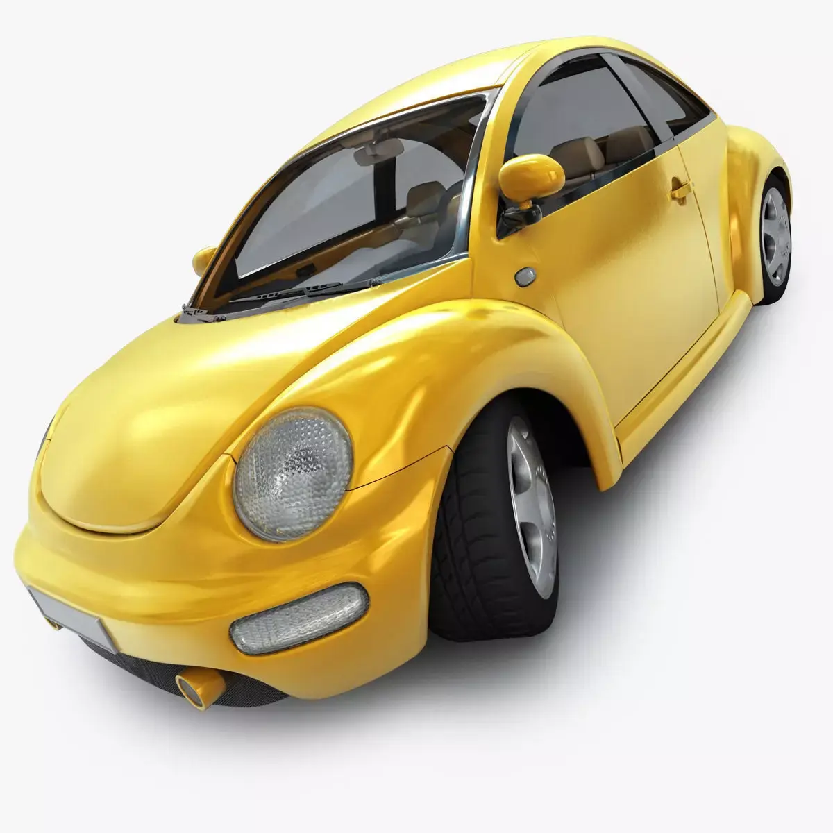 New Beetle VW with Interior 3D model