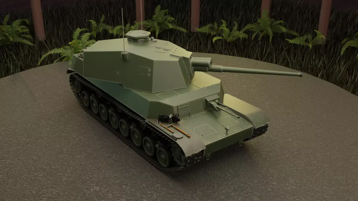 Type 5 Chi-Ri 2 japanese medium tank 3D model