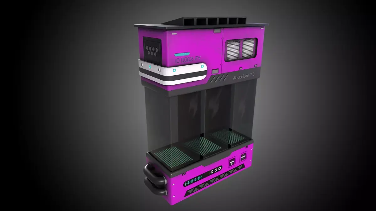 Sci-Fi Aquarium V1- 003 Low-poly 3D model
