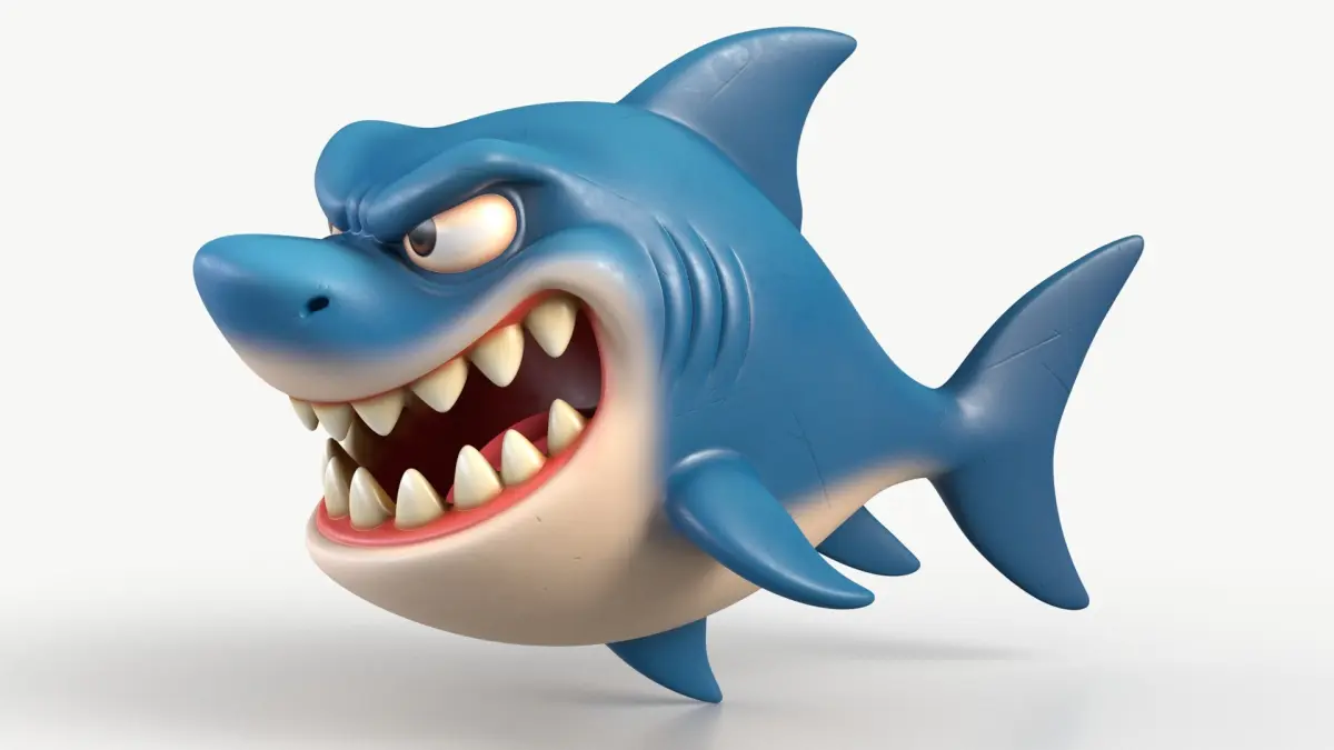 Cartoon Shark 1 3D model