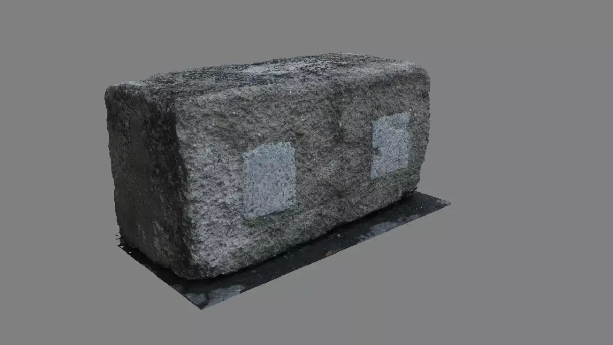 Cement Vehicle Block - Photoscanned Low Res Free low-poly 3D model