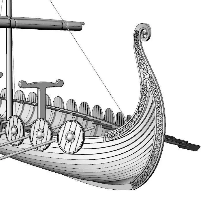 Drakkar viking ship 3D model by utertomahawk