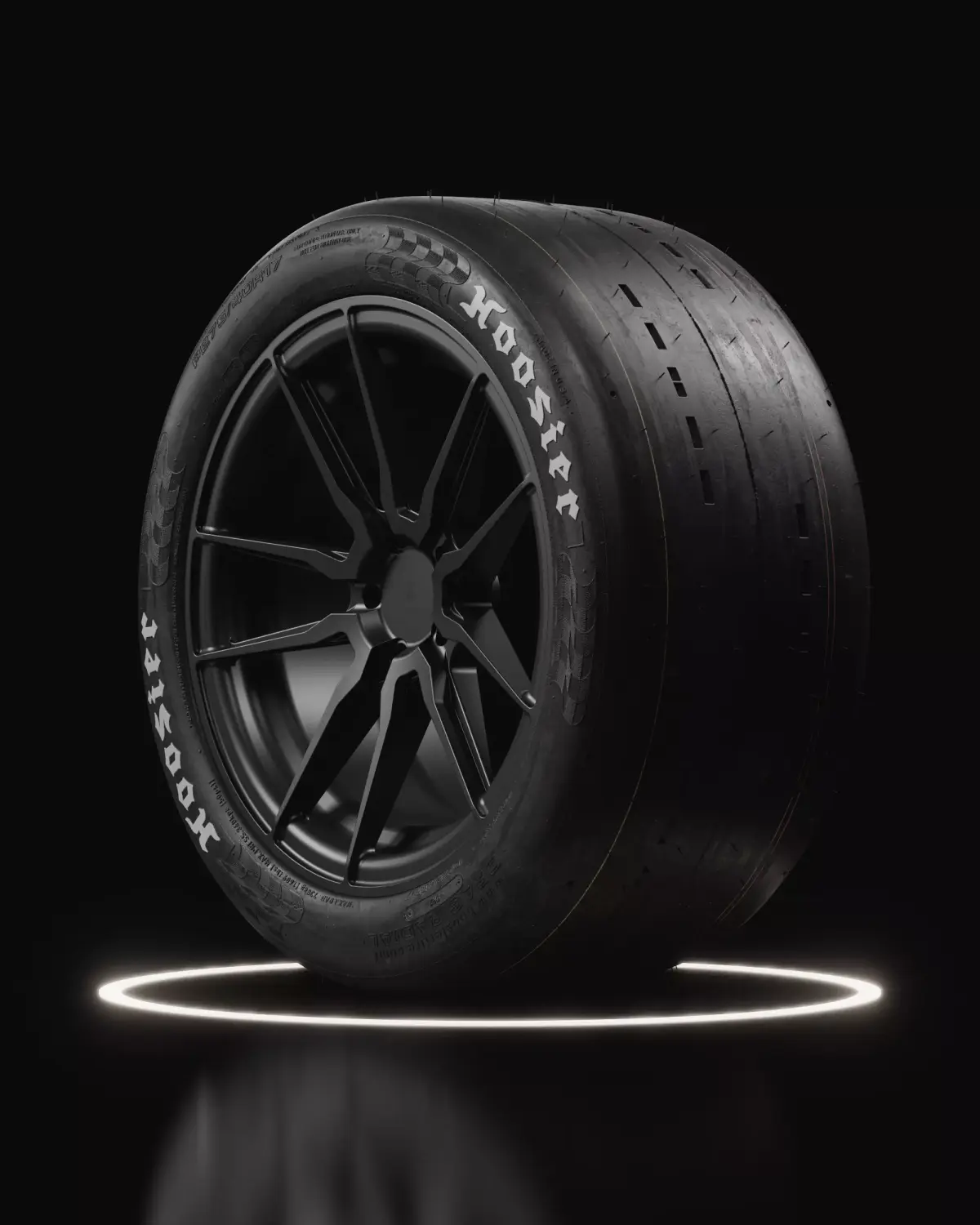 Hoosier DR2 Circuit Tire Real World Details 3D model