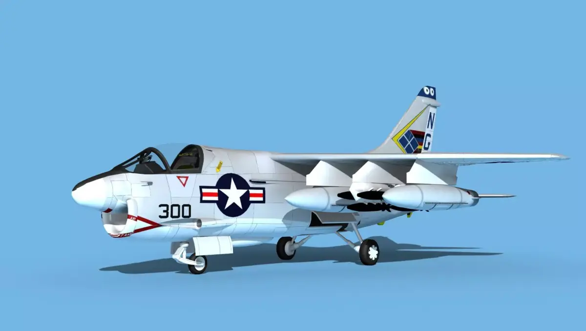Chance Vought A-7C Corsair II V25 USN 3D model