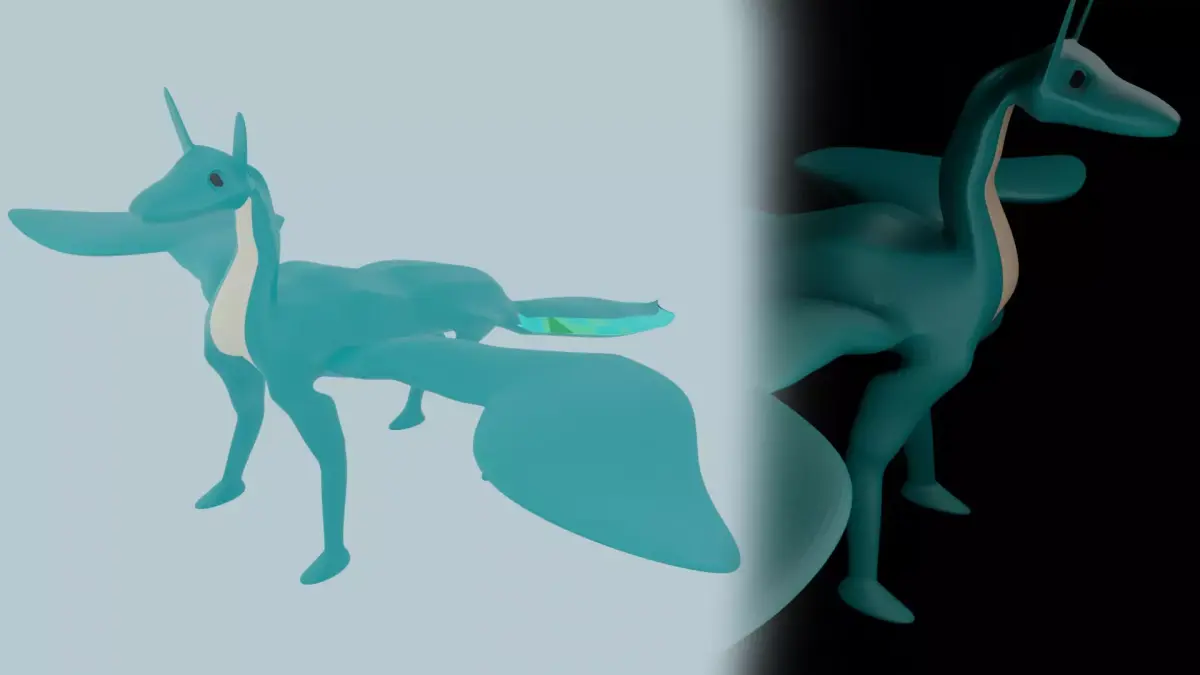 free lowpoly Dragon model rigged Free low-poly 3D model
