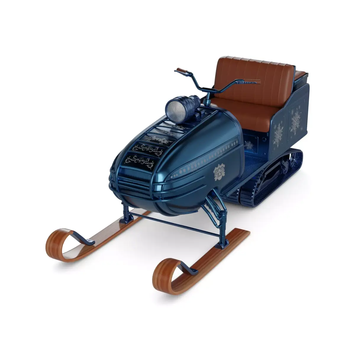 Snowmobile Rescue Sled 3D model 2