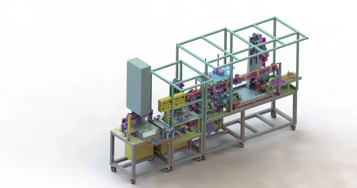 Ultrasonic welding leak detection automatic integrated cup  line 3D model