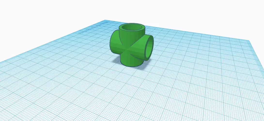 PVC pipe Cross Connector Free 3D model