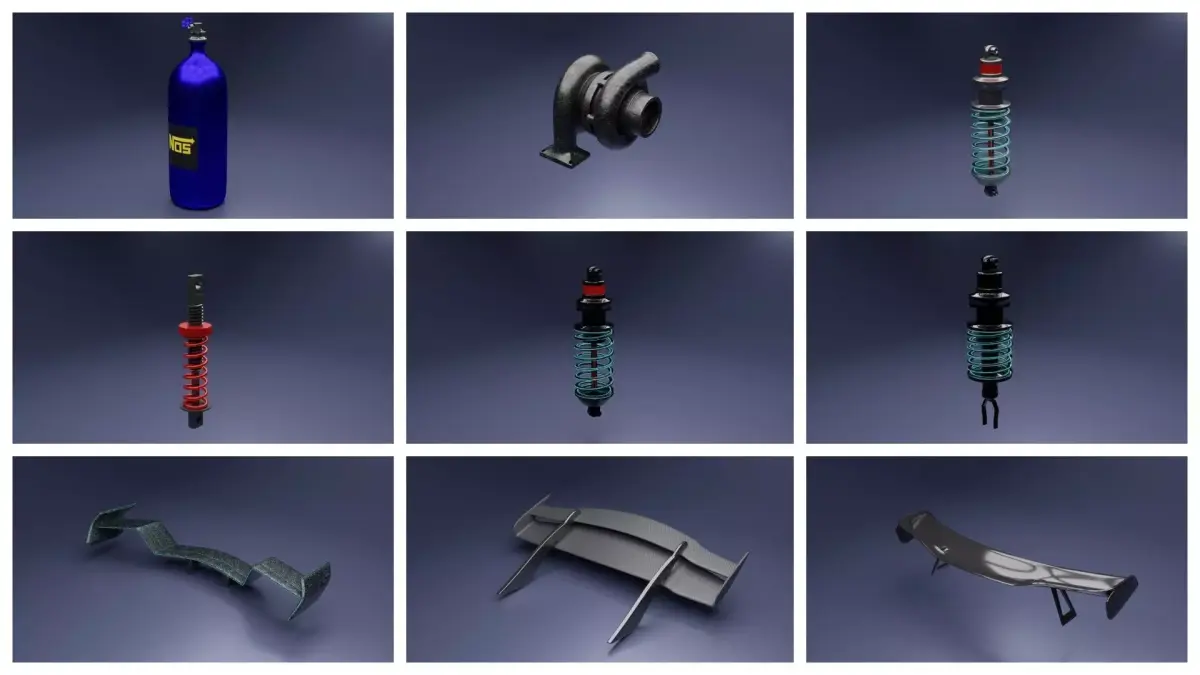 Car Tuning Pack 3D model