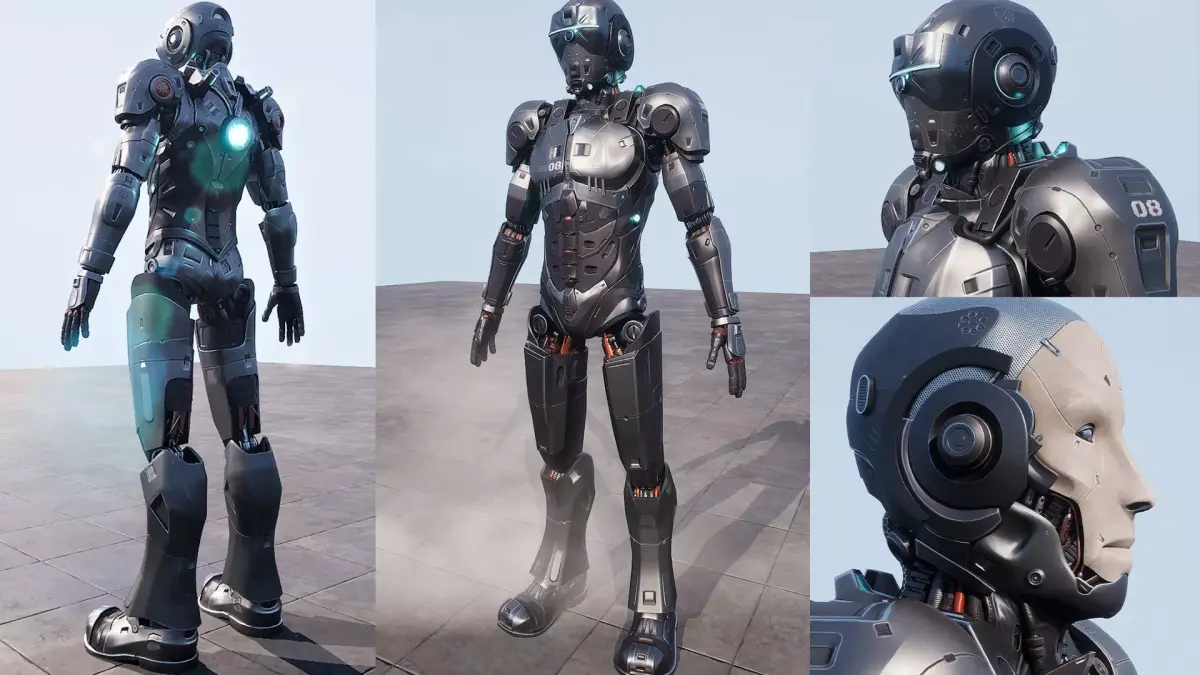 Android Sci-fi Police Robot soldier military 3D 3D model