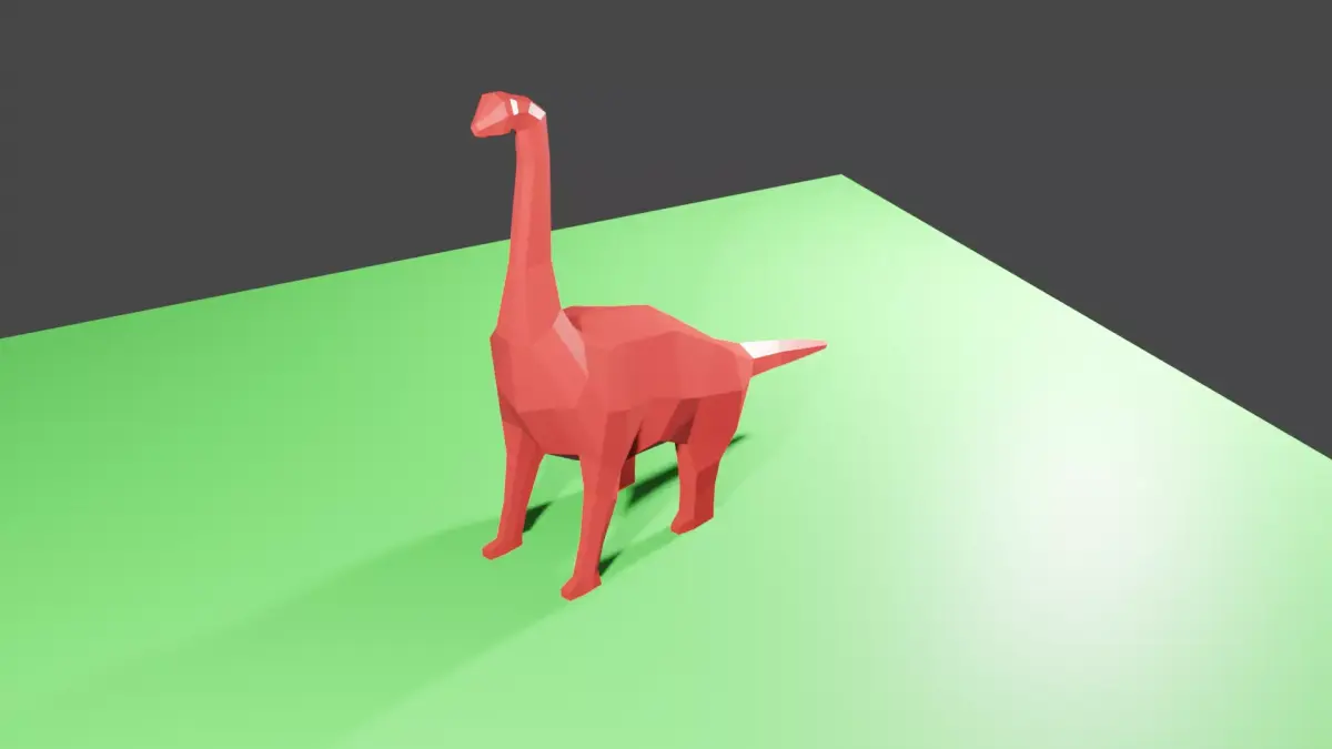 low-poly dino origami dinosaur Free low-poly 3D model