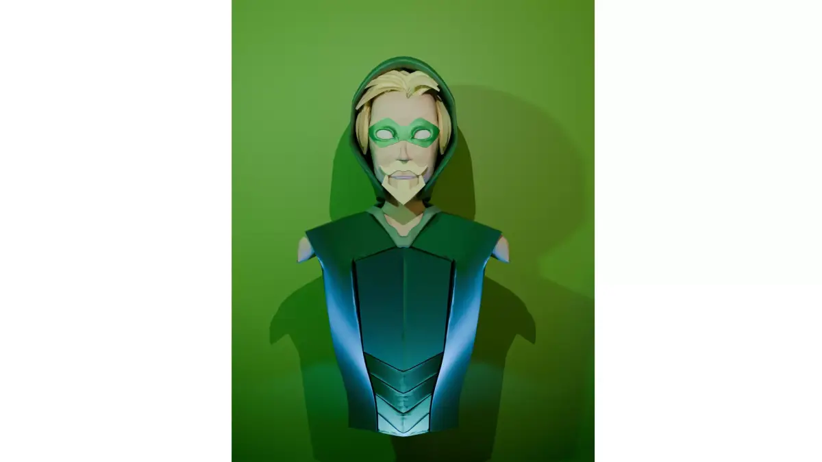 Green Arrow Low-poly 3D model