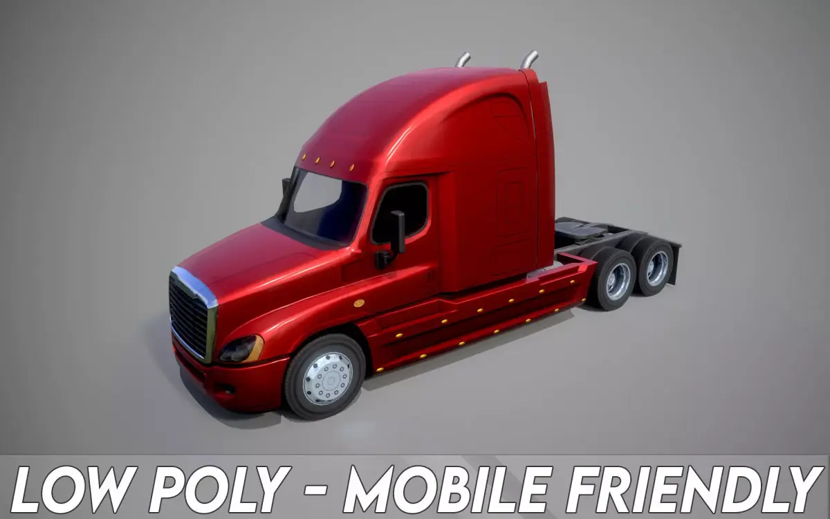 American Truck 1 and upgrades - Mobile Asset Low-poly 3D model
