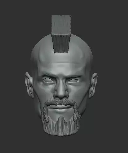 Jason Statham Mohawk Head for Mythic Legions 3D print model